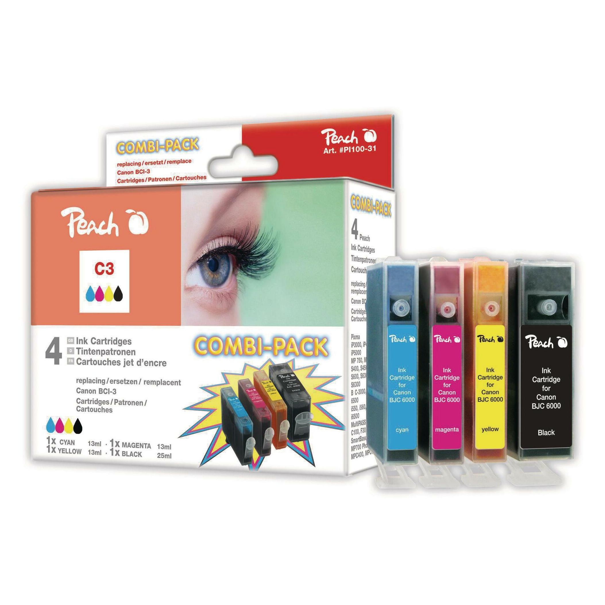 Peach BCI-3e (BK, C, M, Y) (312211)