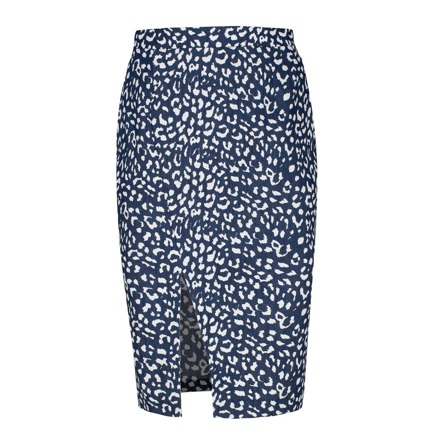 Bedruckter Gabardine-Bleistiftrock