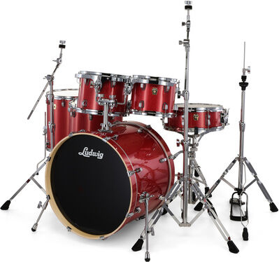 "Ludwig Evolution 22"" 6pc Crimson Spkl Crimson Sparkle"