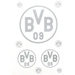 Aufkleber-Set BVB silber