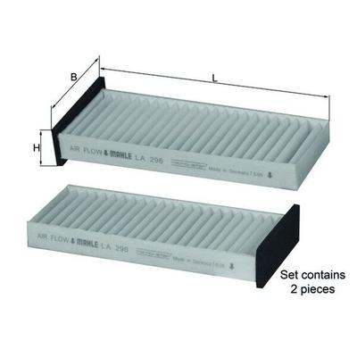 MAHLE Filter, Innenraumluft LA 296/S für MITSUBISHI