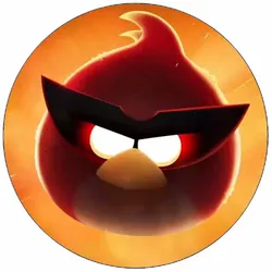 Essbares Papier „Angry Birds Red“ mit Brille, 19,5 cm
