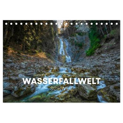 Wasserfallwelt Schweiz (Tischkalender 2027 DIN A5 quer), CALVENDO Monatskalender