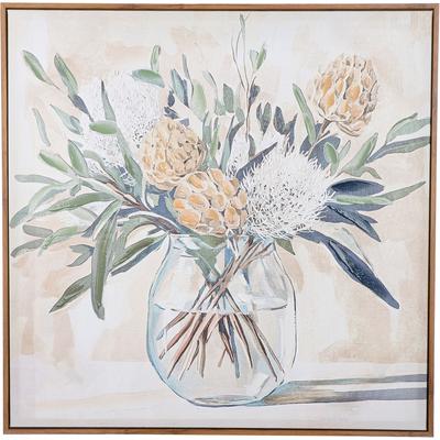 Leinwandbild GILDE "Bild quadratisch Famoso", farbe rahmen: braun, farbe bild(er): mehrfarbig, B:80cm H:80cm T:4cm, Poly-Leinwand, Bilder, Leinwandbild