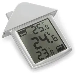 Perel Transparentes Fensterthermometer mit Min- und Max-Anzeige