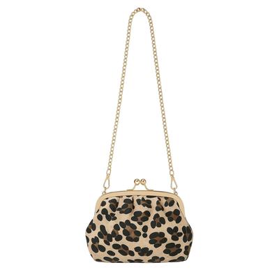 Umhängetasche "Leo Purse", Damen, Gr. B/H/T: 22cm x 15cm x 8cm onesize, braun, Leder, COLLEZIONE ALESSANDRO, Taschen Umhängetasche, aus echtem Wildleder mit Leo Druck