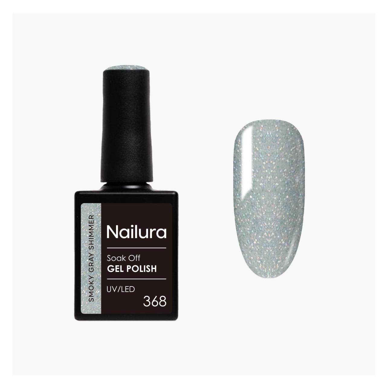 Nailura - Gel Polish 368 - Smoky Gray Shimmer - 10 ml (Smoky Gray Shimmer) (70387)