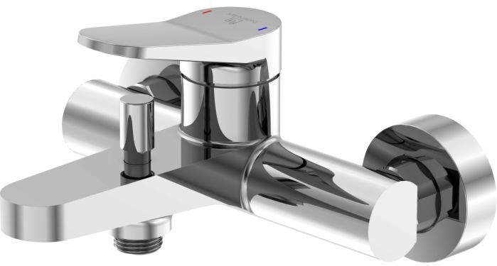 Steinberg Serie 340 Wannenarmatur 3401100 Aufputz, 1/2", mit automatischem Umsteller, Ausladung 110mm, chrom