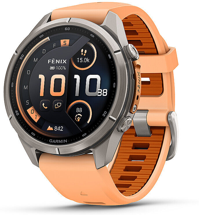 Garmin GPS-Multisport-Smartwatch Fenix 9 Pro InReach Shell Pink/Autumn Orange 43mm orange B