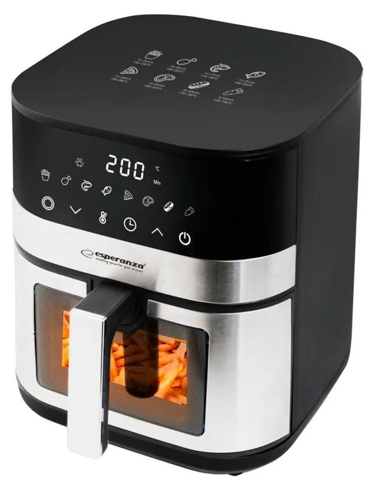 Esperanza EKA003 vetvrije friteuse, 5 l, 1400 W, roestvrij staal