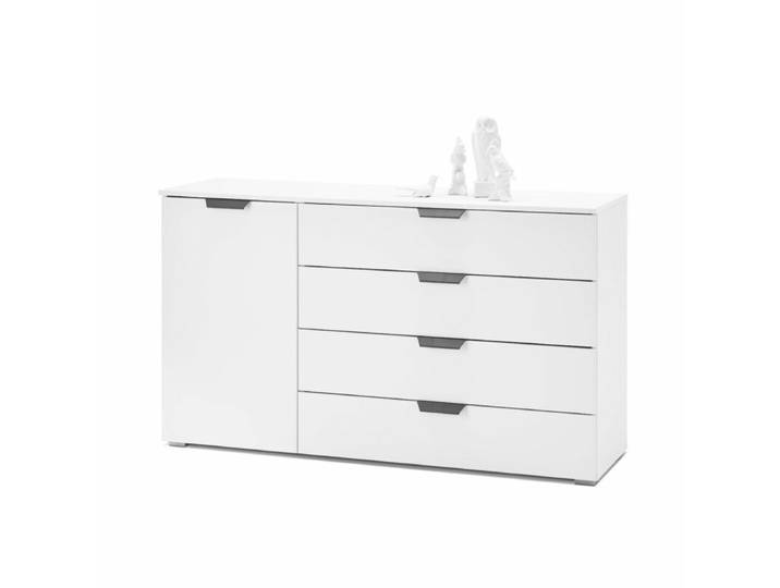 Trendstore Romed Kommode - Dekor alpinweiß , 1 Tür 4 SchubkÃ