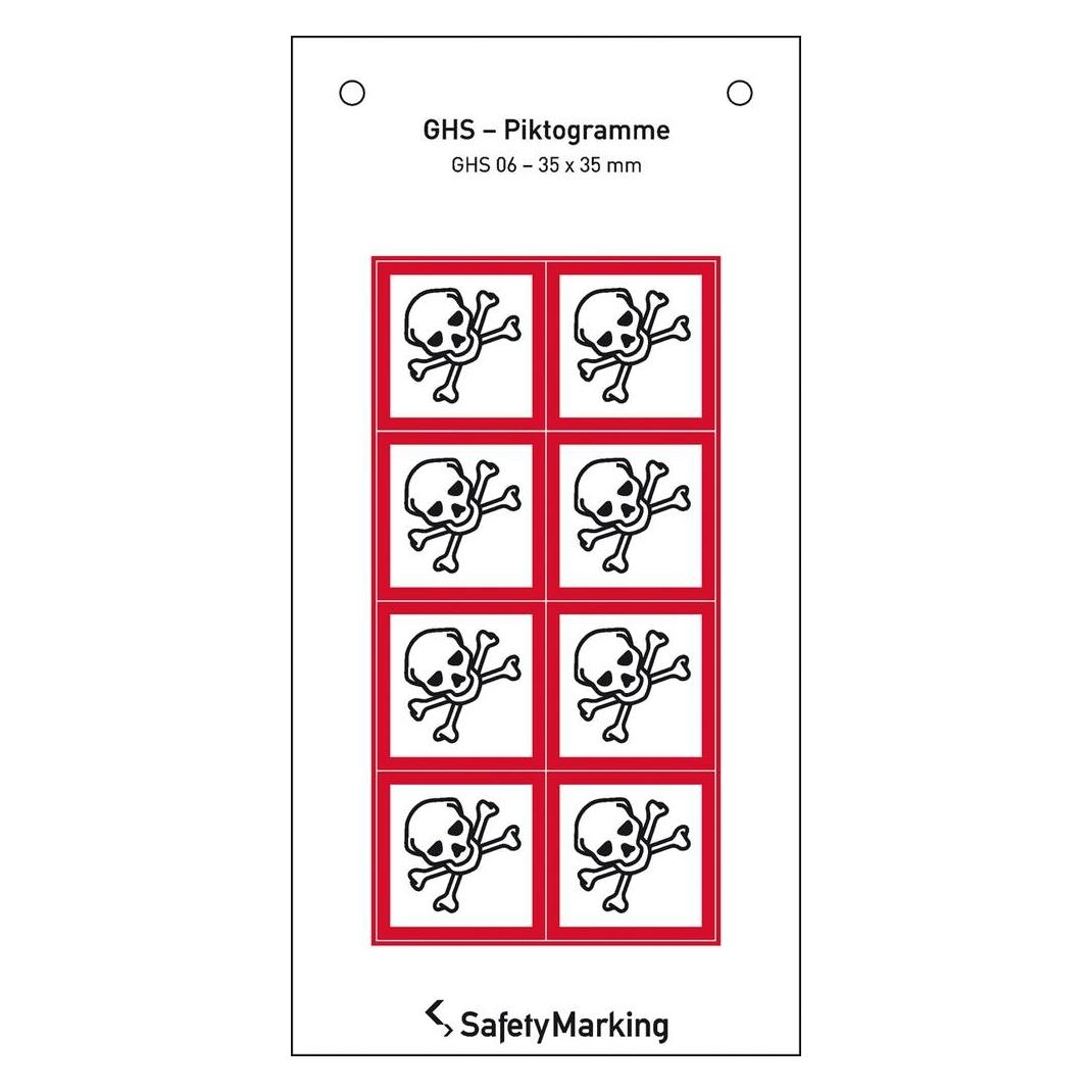 SafetyMarking GHSGefahrenpiktogramm Symbol 06 Totenkopf 3. (30.3552.06)