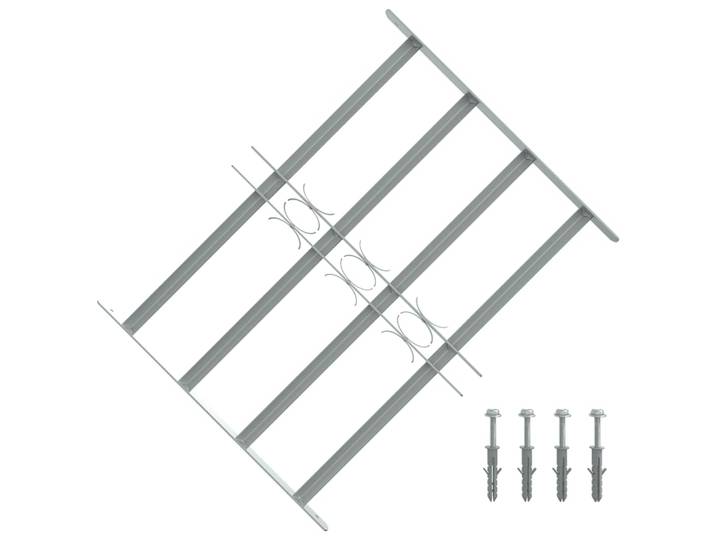 vidaXL Fenstergitter Verstellbar mit 4 Querstäben 500-650 mm