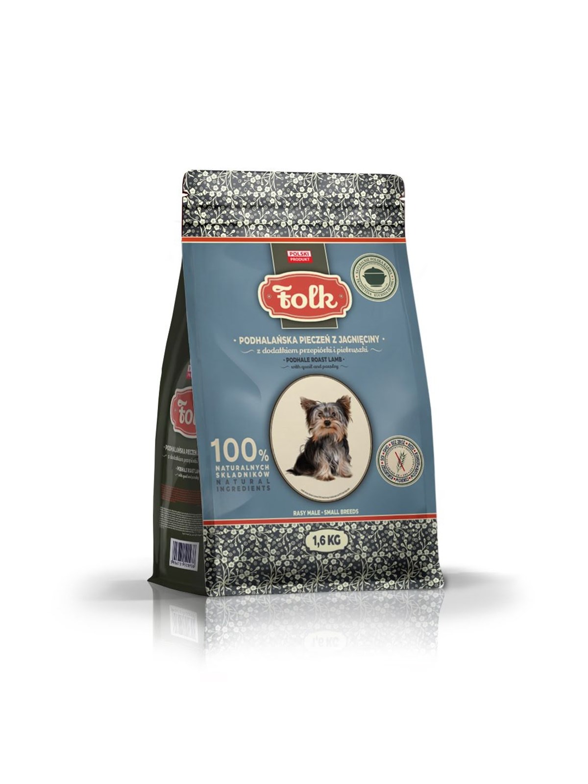 Folk Small breeds Lammbraten nach Podhale-Art mit Wachtel und Petersilie - Trockenfutter für Hunde - 1,6kg