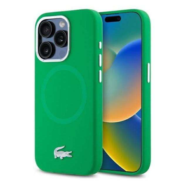 Lacoste LCHMP15LSMAN iPhone 15 Pro 6.1" estragon hardcase Silicone Croco Logo MagSafe (Apple iPhone 15 Pro) (53199134)