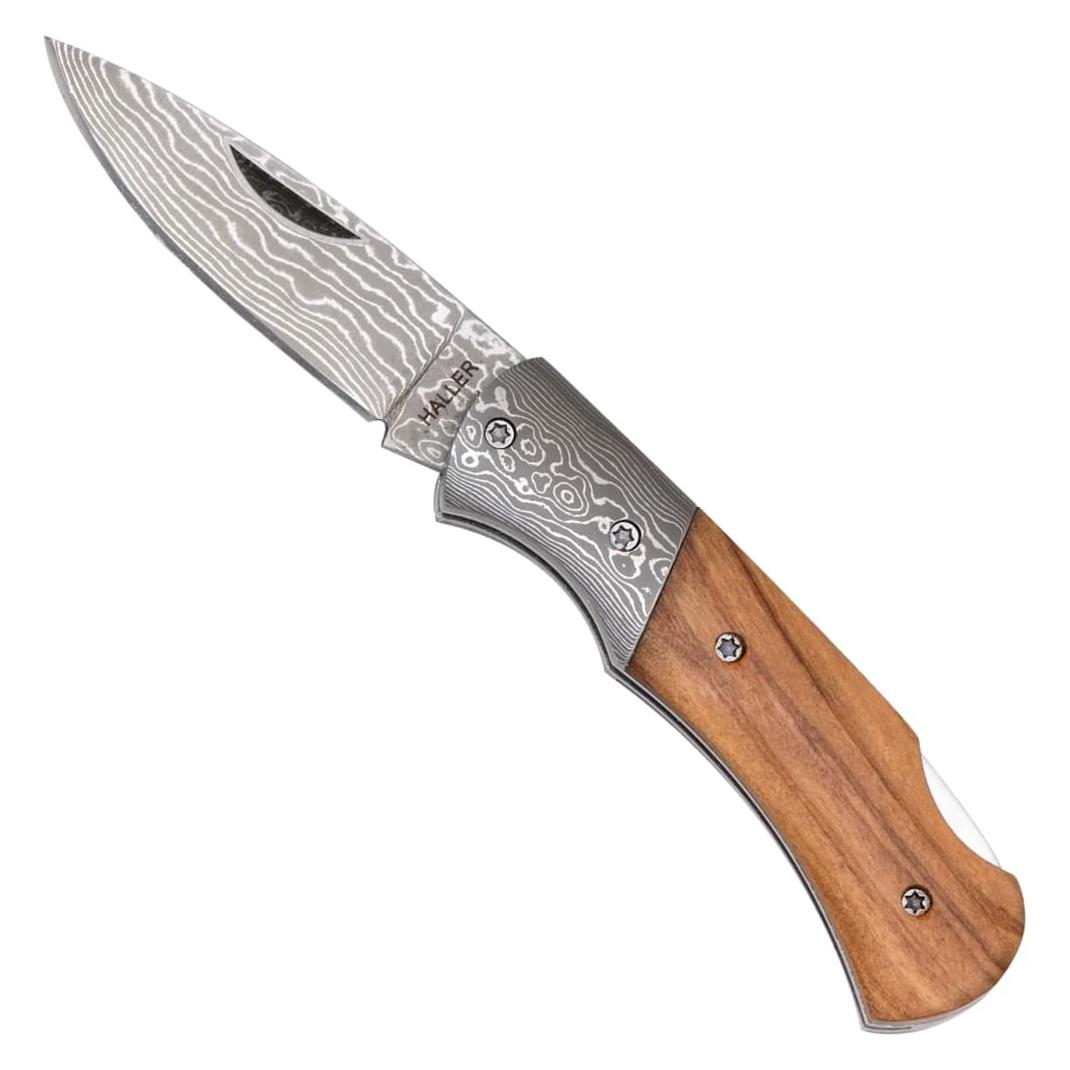 Haller Damast-Taschenmesser Olivenholz 42974 (5 cm) (36612822)