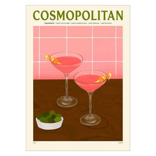 Poster met lijst PSTR Studio x Elin PK - Cosmopolitan - 50 x 70 cm