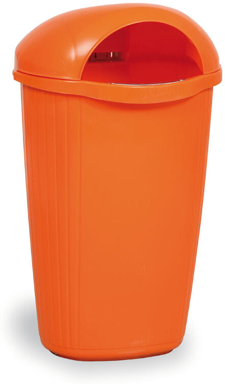 B2B Partner Mülleimer auf Pfosten DINOVA für draußen, 50 l, orange