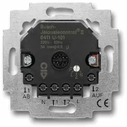 Busch-Jaeger JALOUSIECONTROL II Jalousiesteuerung, Unterputz, schwarz, glänzend, geeignet für Windsensor, Nebenstelleneingang, 690W