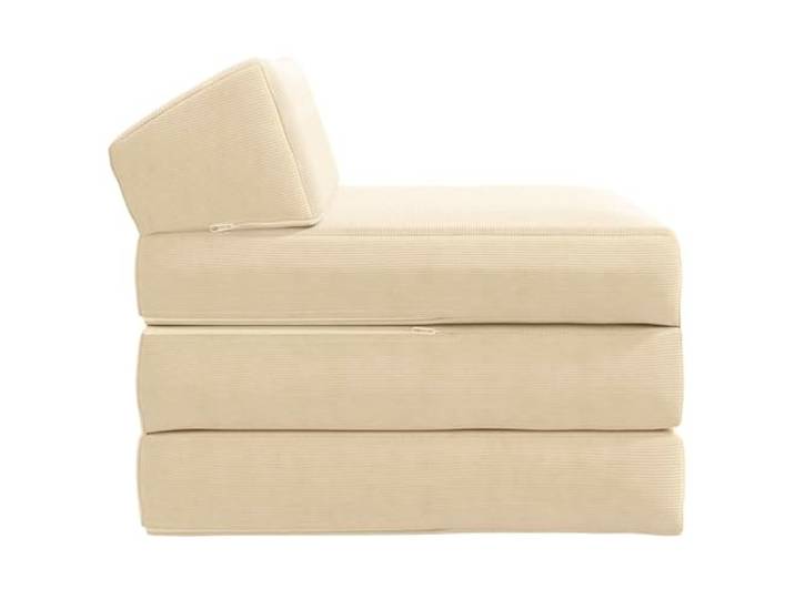KTHLBRH Klappsofa creme 200 x 70 x 10 cm Komfortabler Schaumstoff, Bezug 100% Polyester, Bezug mit Reißverschluss, Verwendung im Innenbereich
