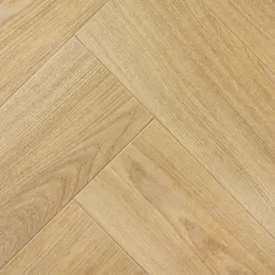 Muster | CV-Bodenbelag TURVO | Eiche Hell Fischgrätdekor | PVC Boden mit Textilrücken | Meterware