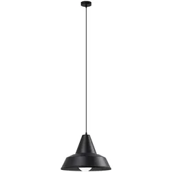 ROSSINI ILLUMINAZIONE UMA Pendelleuchte in schwarzer Farbe – Industriedesign aus Metall, E27-Anschluss, 75 W, IP20, ideal für Innenbeleuchtung – Rossini-Gruppe