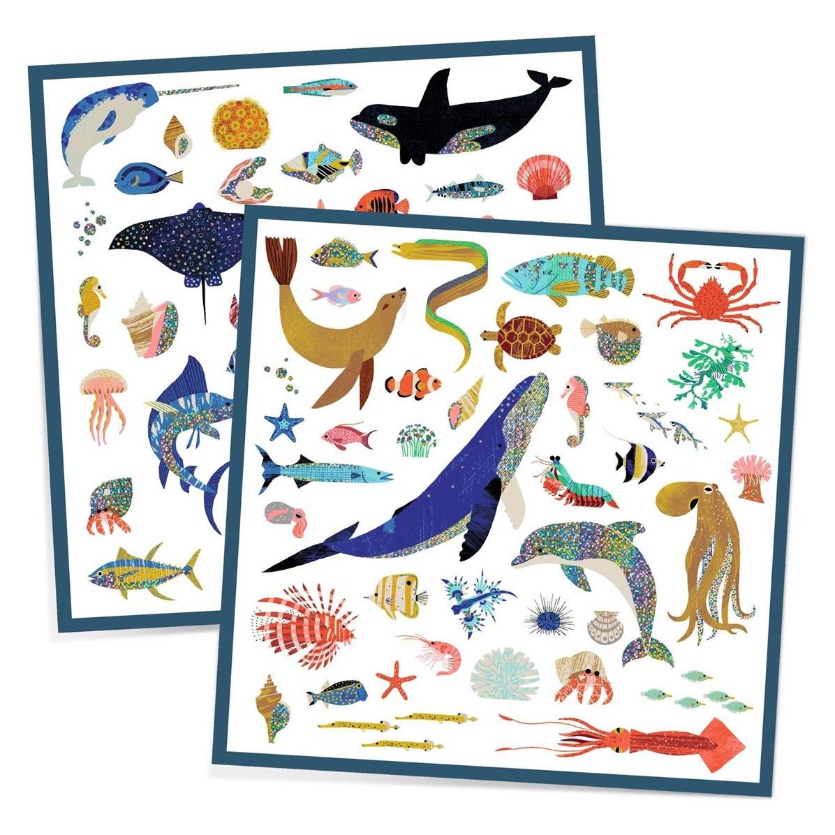 Djeco Sticker metallic Ocean (160 Sticker) (DJ09278)