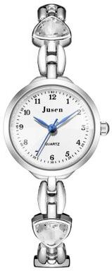Uplift Essentials Rhinestone Small Dial Bracelet Watch Elegant Jewelry Inspired Quartz Timepiece For Women silver