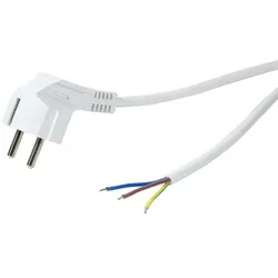 Logilink Netzkabel CEE7/7 Stecker 90°of. Kabelende 1,5m W