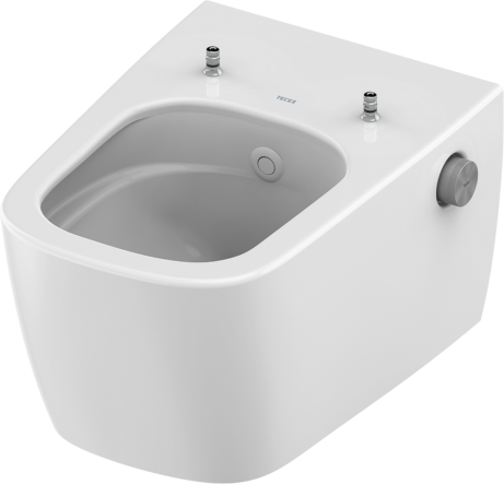 TECEneo Wand-WC 9700205 mit Duschfunktion, spülrandlos, Kalt-/Warmwasser, weiß