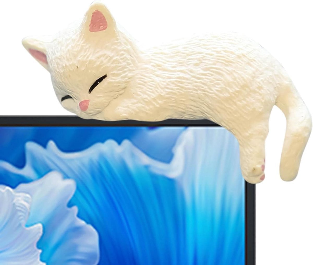 Realistisch klein kattenbeeldje voor woonkamer decoratie, Hoogte: 4 cm