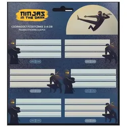 Ninjas in the Dark: Heftetikett - 3 x 6 Stück