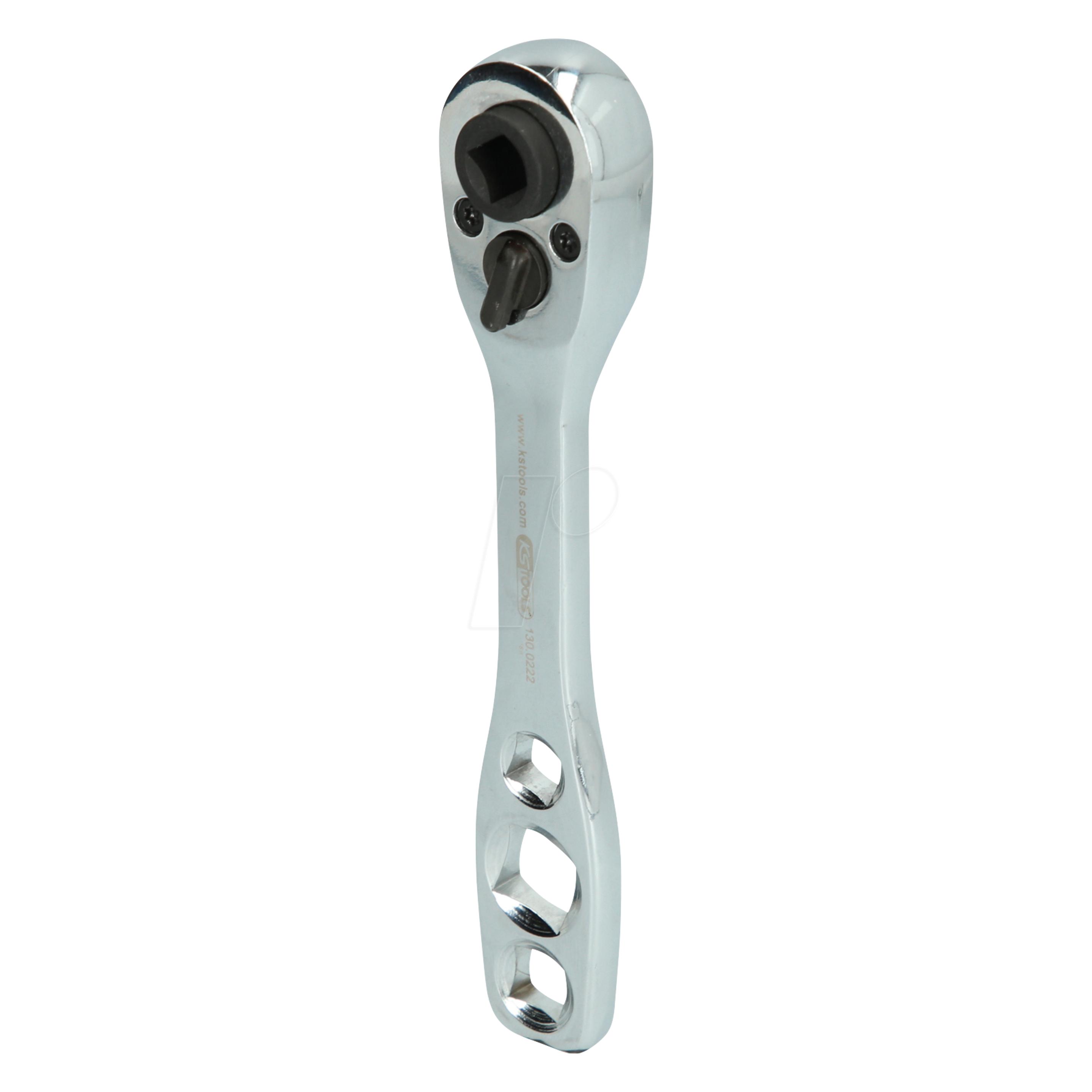KS Tools 5 in 1 Kälte-Klima-Ratsche, umschaltbar, 157mm (1/4", 3/8", 5/16") (130.0222)