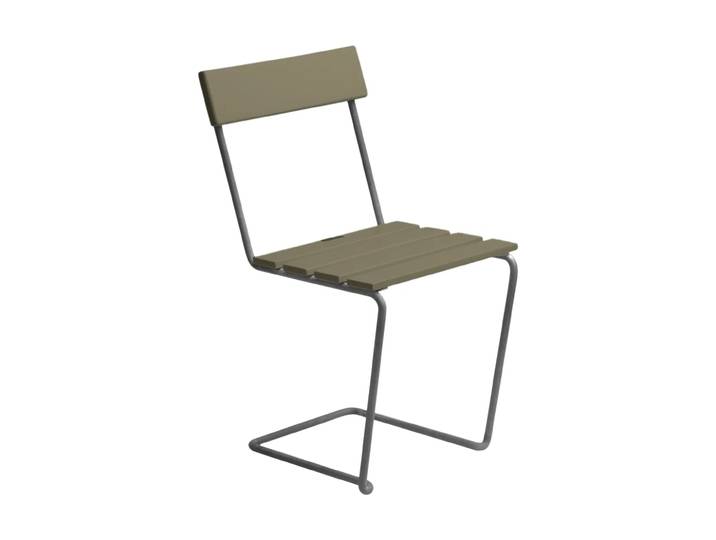 Grythyttan Stålmöbler Chaise 1 Vert clair chêne-stand galvanisé à chaud