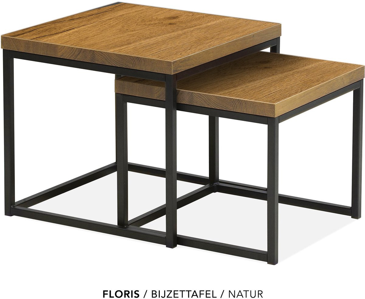 Maxfurn Set vierkante salontafel - Natur