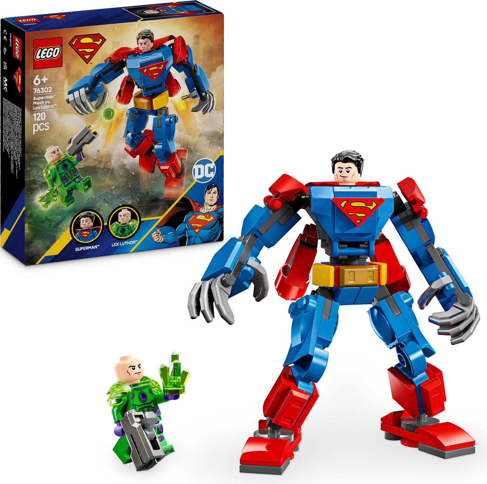 LEGO DC Superman Mech vs. Lex Luthor 76302 - Bouwbare superhelden actiefiguur met 2 minifiguren