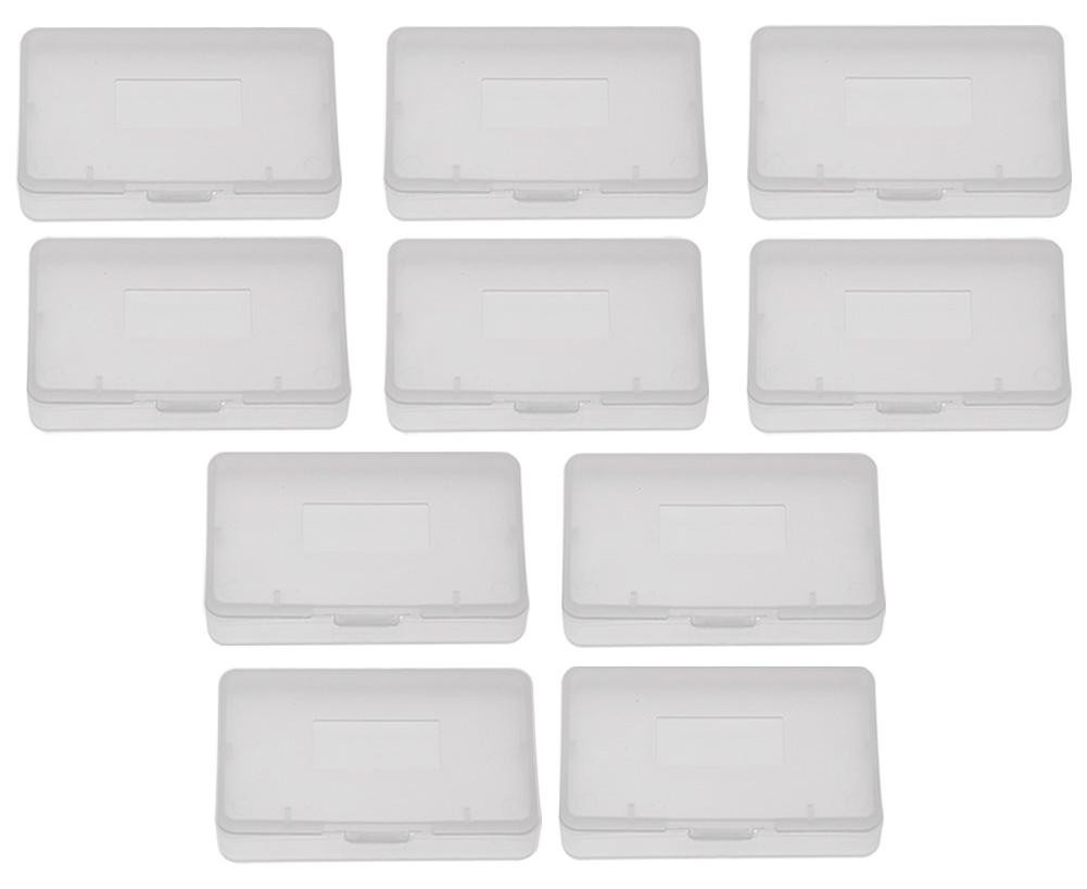 Selius 10 stuks transparante plastic spelcassette opbergboxen voor Game Boy Advance GBA