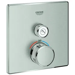 Grohe Grohtherm SmartControl Thermostat mit einem Absperrventil, 29123DC0, Farbe: Supersteel