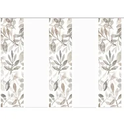 Schmidt Schiebevorhang Kaori 5er Set Polyester Grau Stein