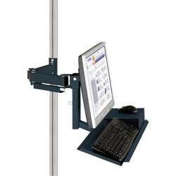 Manuflex LZ8201.7016 ESD Standard ESD-Monitorträger für Alu-Aufbauportale mit Tastatur- und Mausfläche, VESA-Adapter 100 mm