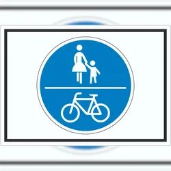 HB-Druck Fußgänger und Radfahrer frei Symbol Aufkleber A7 (74x105mm)