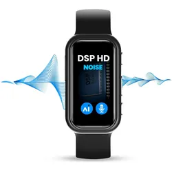 Avizar Sprachrecorder Armband 8GB HD Noise-Reduction (8 GB), Diktiergerät, Schwarz
