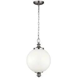 Pendellampe Deckenleuchte Hängelampe Esszimmerlampe Stahl Nickel D 30,5cm
