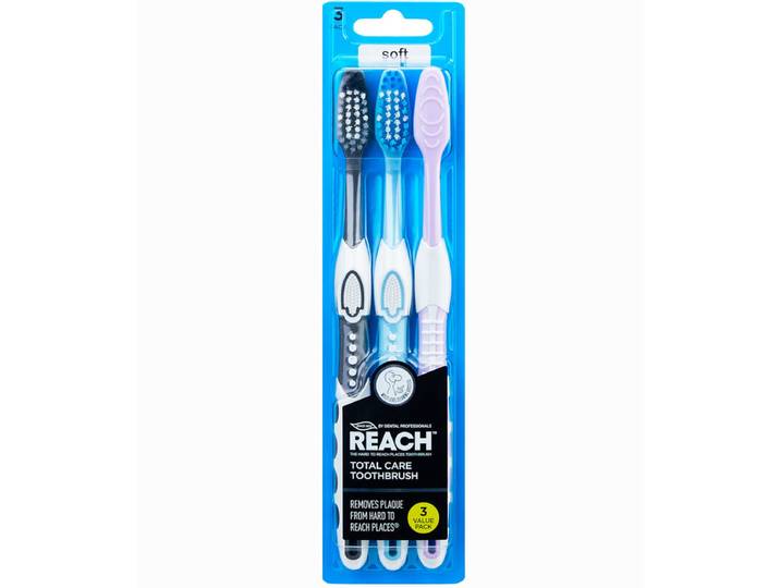 REACH Manuel tandenborstels totale verzorging 3-pack