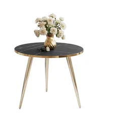 COUCHTISCH SOLEIL GOLD Schwarz Marmor, 50cm
