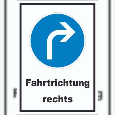 HB-Druck Aufkleber Fahrtrichtung rechts A0 (841x1189mm)