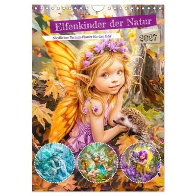 Elfenkinder der Natur - Niedlicher Termin-Planer für das Jahr (Wandkalender 2027 DIN A4 hoch), CALVENDO Monatskalender