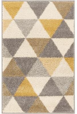 Well Woven Melbourne Modern Abstract Gold Grey Mat Accent Rug - 2' x 3'