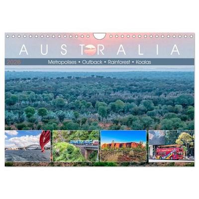 Australia - Metropolises • Outback • Rainforest • Koalas (Wall Calendar 2026 DIN A4 landscape), CALVENDO 12 Month Wall Calendar