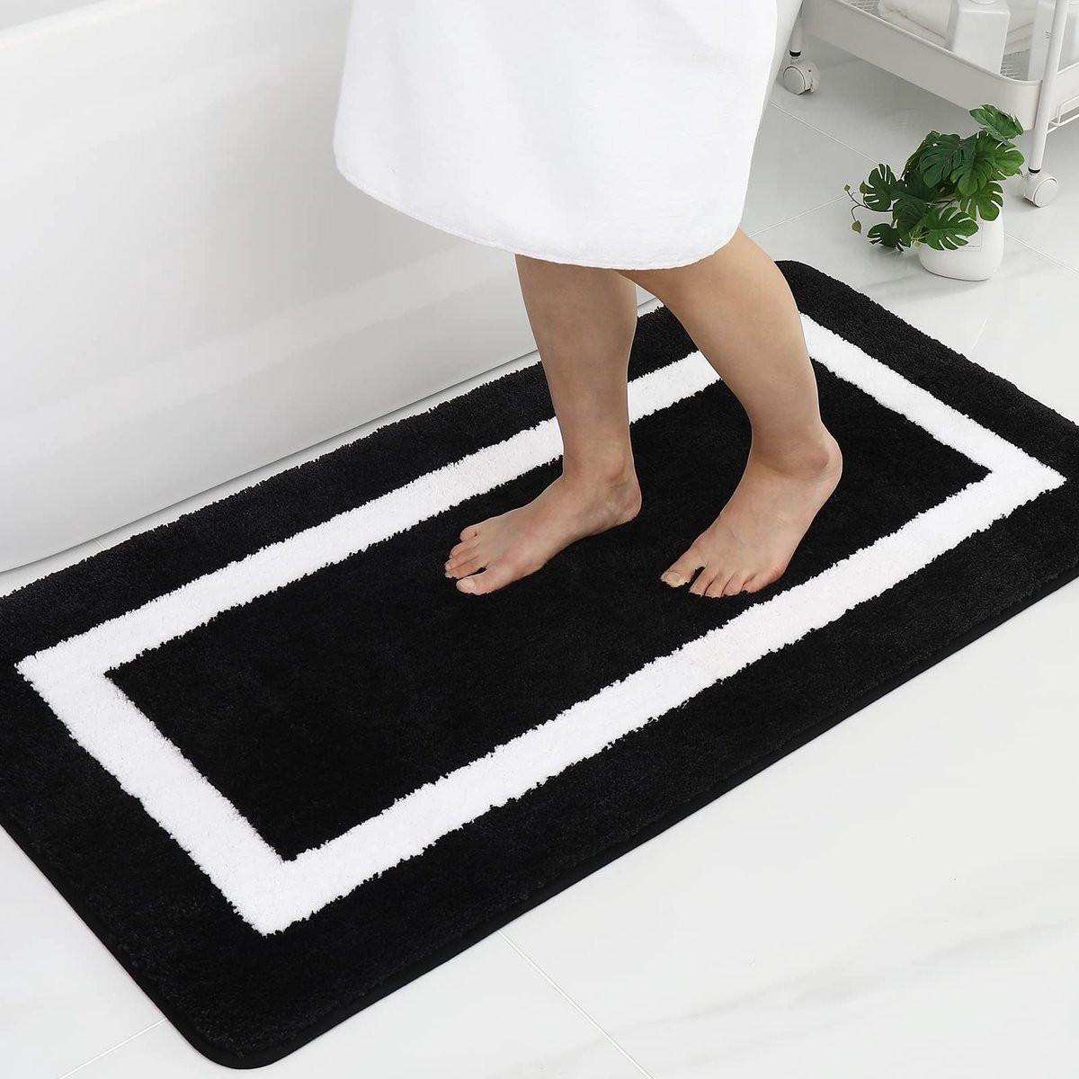 Merkloze Zachte Microvezel Badmat met Antislip en Wasbaar eigenschappen